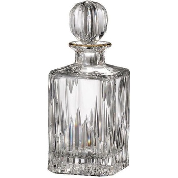 Bohemia Crystal ručne brúsená karafa na whisky Prisma Line Gold 0,8 l