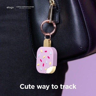 elago Силиконов ключодържател за Apple AirTag - Elago AirTag Ice Cream Case (зелен) (EATICE-MT)