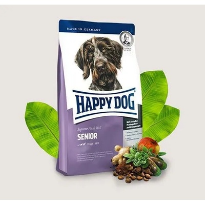 Happy Dog Fit & Vital Senior - с пилешко и агнешко месо, новозеландски миди, L карнитин, билки, за кучета средни и големи породи над 7 години 4kg