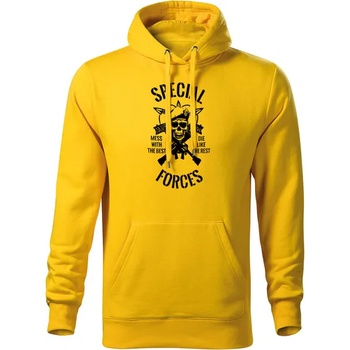 Image 1 of DRAGOWA мъжки суитшърт с качулка Special Forces, жълт, 320г/м2 (5825)