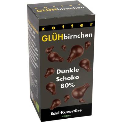 Zotter Bio hořká couverture 80% v žárovkách 130 g