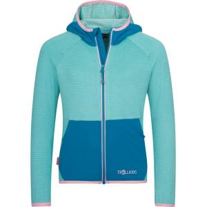 TROLLKIDS Детско поларено яке Trollkids Girl's Holmedal Jacket Fleece jacket - Aqua Haze / Harbor Blue - размер 110 (EU) (703-6745-0114)