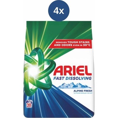 Ariel prací prášek Mountain Spring 4 x 1,1 kg 20 OD