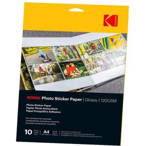Kodak Самозалепващи се стикери от фотохартия Kodak, A6 10x15 см, гланцови, 120 г, 20 бр. KO-3510652 (KO-3510652)