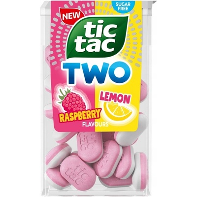 Tic Tac Two dražé s malinovou a citronovou příchutí 38,5 g