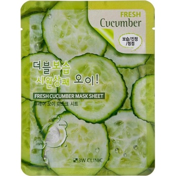 3W Clinic Fresh Cucumber Mask Sheet - Хидратираща Маска за Лице 23мл/1бр