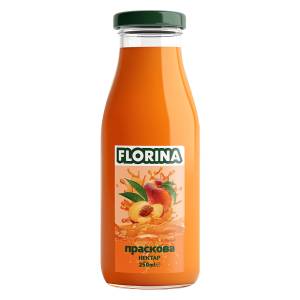 FLORINA 0, 250 СТЪКЛО ПРАСКОВА 50% ФЛОРИНА 12бр