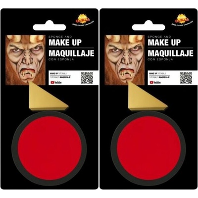 Guirca červený make up s hubkou halloween 18 g