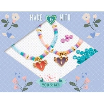 - Творчески комплект - Направи си гривна - Сърца Heishi (DJ00015)