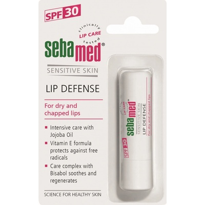 Sebamed Face Care regeneračný balzam na pery s UVA a UVB filtrami 4,7 g