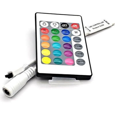 RGB Ovladač IR 12V, 6A - 24 tlačítek, slim
