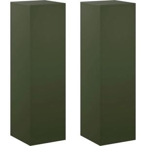 vidaXL Стойка за растения 2 бр. Маслиненозелено 30 x 30 x 100 см (8012509)
