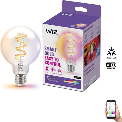 Philips LED RGBW Димируема крушка G95 E27/6, 3W/230V 2200-6500K Wi-Fi - WiZ (WI0131)