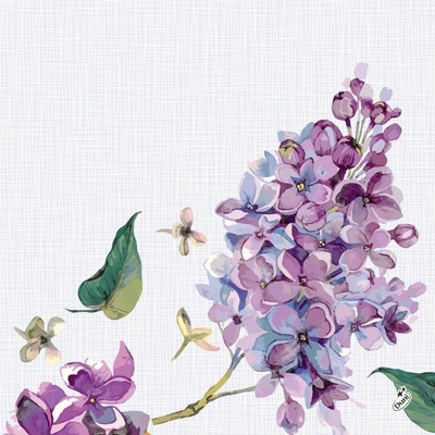 Duni Ubrousek Sweet Butterfly Lilac Duni soft 12ks 40x40cm