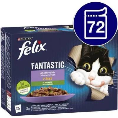 Felix Fantastic hovädzie kuracie losos pstruh 72 x 85 g