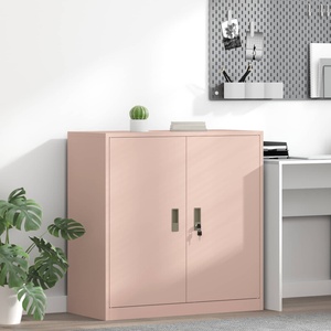 vidaXL Шкаф за съхранение Розово 90 x 40 x 90 cm Стомана (891641)