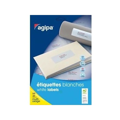 Etikety univerzálne na zakladače 38 x 190 mm Agipa A4 20 hárkov