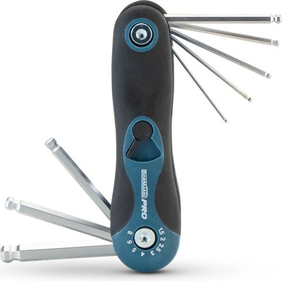 Bormann Pro Sada skladacích imbusových kľúčov, 8 kusov, guľová hlava, 1,5-8 mm BHT7260