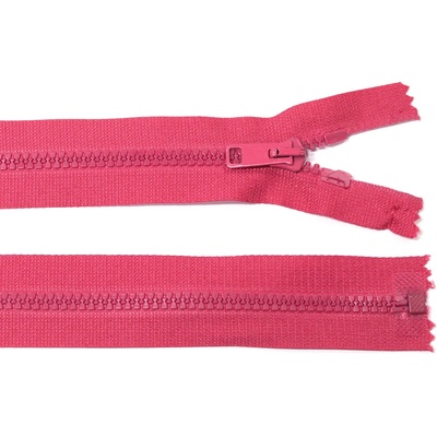 Kostěný zip no.5 rozepínací 80cm bundový color: 545 malinová růžová