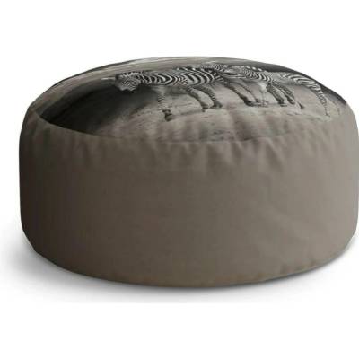 Sablio Taburet Circle Zebry: 38x48 cm