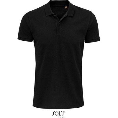 Sol's Planet Men pánske polo z bio bavlny čierne