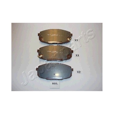 Sada brzdových platničiek kotúčovej brzdy JAPANPARTS PA-K09AF