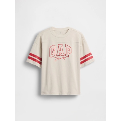 GAP detské oversize tričko s logom béžová