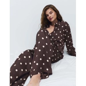 Marks & Spencer Точковидни пижамни панталони Dream Satin Marks & Spencer кафява Marks & Spencer | Kafyav | ЖЕНИ | 8 REG