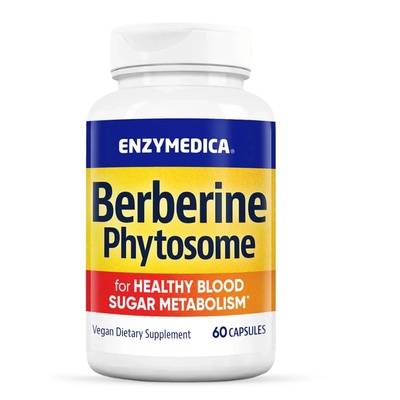 Enzymedica Berberine Phytosome, здравословен метаболизъм, 60 капсули