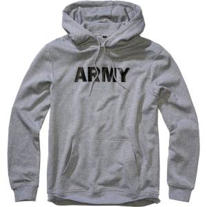 Brandit Брандирана блуза с качулка Army, сив меланж (9595-182)