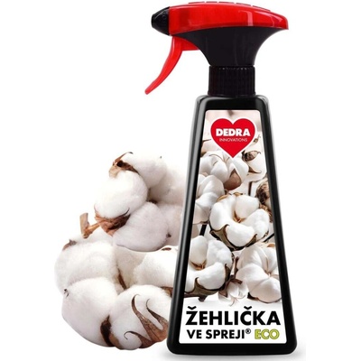 Dedra Eco Žehlička ve spreji na vyrovnání skladů a záhybů na oblečení WHITE COTTON 500 ml