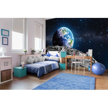 DIMEX ART s. r. o Самозалепваща се флизелинова фототапета земята от луната 375 x 250 см