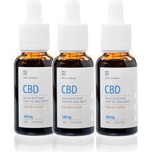 USA medical Oral Drops 500 mg CBD olej 30 ml x 3 ks