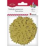 TITANUM Snowflakes paper stickers 24pcs zlote