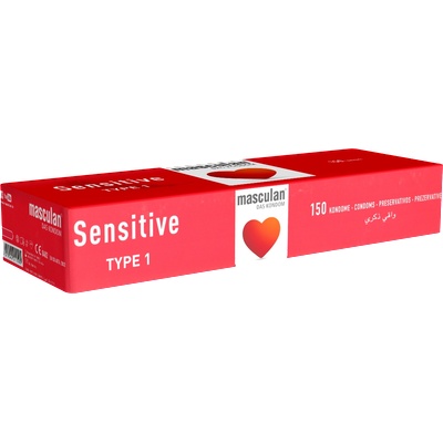 Masculan Typ 1 (sensitive) 150 smooth pink condoms for sensual moments