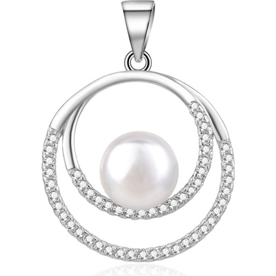 Beneto Půvabný stříbrný přívěsek s říční perlou AGH645PL