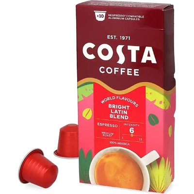 Costa Coffee Kávove Hliníkové Kapsle Do Nespresso Bright Blend 10 ks