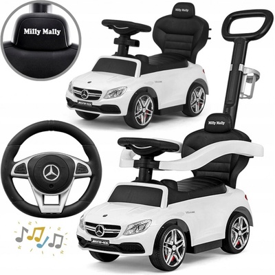 Milly Mally s vodící tyčí Mercedes-Benz AMG C63 Coupe bílé