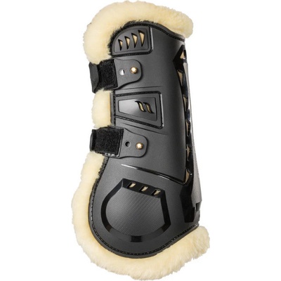 BACK ON TRACK Kamaše přední AirFlow s beránkem pár černé