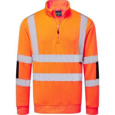 Portwest hi-vis b314 / Мъжка светлоотразителна качулка с 1/2 цип - hv оранжево xxxl (b314orrxxxl)