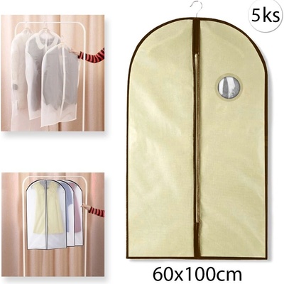 PORTA ABITI 01277 Vak na obleky a šaty 60x100 cm 5 ks