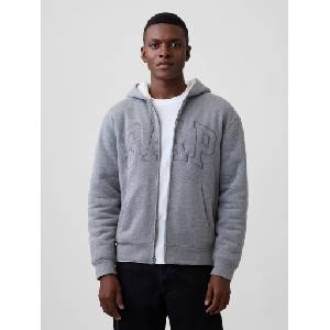 GAP Топъл суитшърт със sherpa и лого GAP GAP | Siv | МЪЖЕ | XS