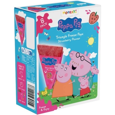 Peppa Pig Triangle Freeze Pops Strawberry 8 x 62 ml