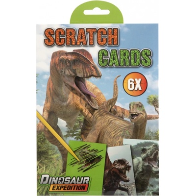 Grafix Škrabací obrázky dino 6 ks velikost A5
