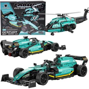 JOKO Technická stavebnica Formula F1 a Vrtulník 2v1 736ks