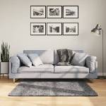 vidaXL Килим HUARTE с къс косъм, мек и миещ се, антрацит, 120x120 см (374999)