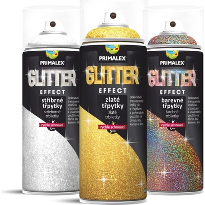 Primalex lak ve spreji 400 ml zlaté třpytky lesklý