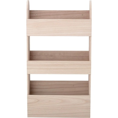 Detská nástenná knižnica z masívu paulownie v prírodnej farbe 38x70 cm Moris – Bloomingville Mini