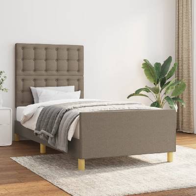 vidaXL 3125350 Rám postele s čelem textil / barva taupe
