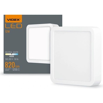 Videx Led Плафон vle-dlss-124 12w, открит монтаж, 4000k, бяла - videx (02020330)